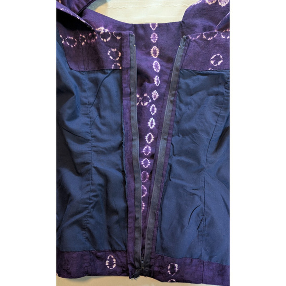Custom Made 2-Piece Purple Boho Batik Skirt & Blouse Set – Size 2X (Adjustable) - Picture 9 of 15